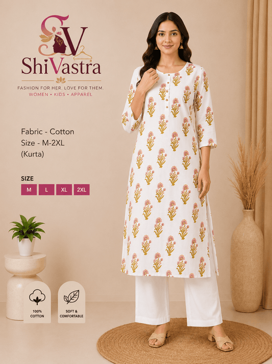 Women's Cotton Kurti - BSET4220 - M