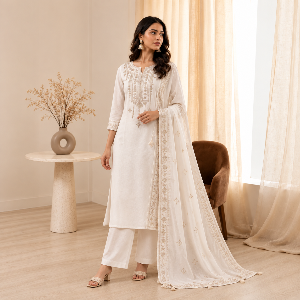 Kurta with Dupatta/Pant Set