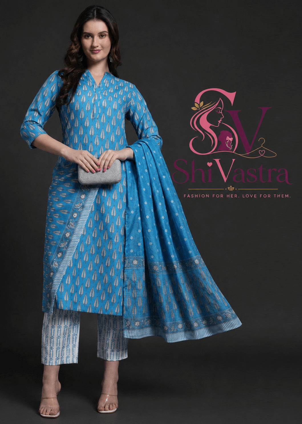Women's 3-Piece Ethnic Set - C-SET-358 - S